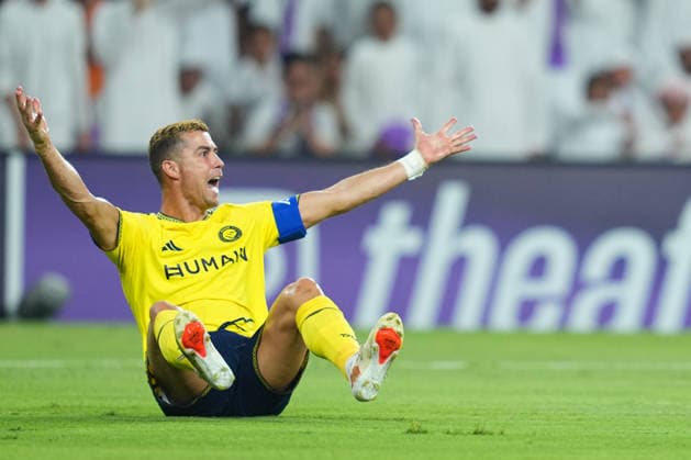 AL AIN, UNITED ARAB EMIRATES - SEPTEMBER 15: Cristiano Ronaldo of Al-Nassr FC reacts during the AFC Champions League Elite group stage match between Al Ain FC and Al Nassr at the Hazza bin Zayed Stadium on September 15, 2026 in Al Ain, United Arab Emirates. Al Ain vs. Al- Nassr - 2026 27 AFC Champions League Elite match 1 of 8 - West Region group at Hazza bin Zayed Stadium, Al Ain, UAE. 15 SEPTEMBER 2026 Copyright: xx