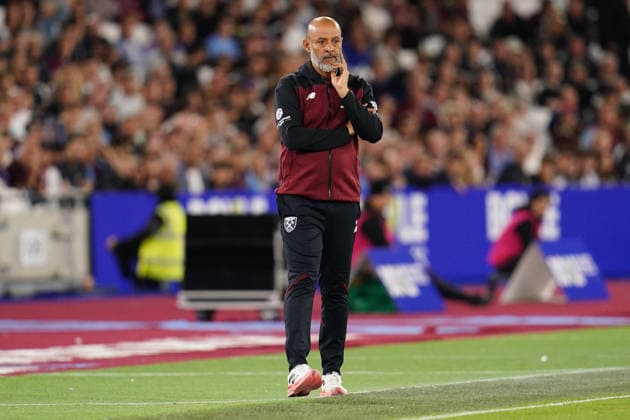 Carabao Cup round 3 West Ham United v Fulham Nuno Espirito Santo manager of West Ham United during the Carabao Cup round 3 match West Ham United vs Fulham at London Stadium, London, United Kingdom on 15 September 2026 (Photo by Harvey Murphy News Images) Copyright: xHarveyxMurphy NewsxImagesx