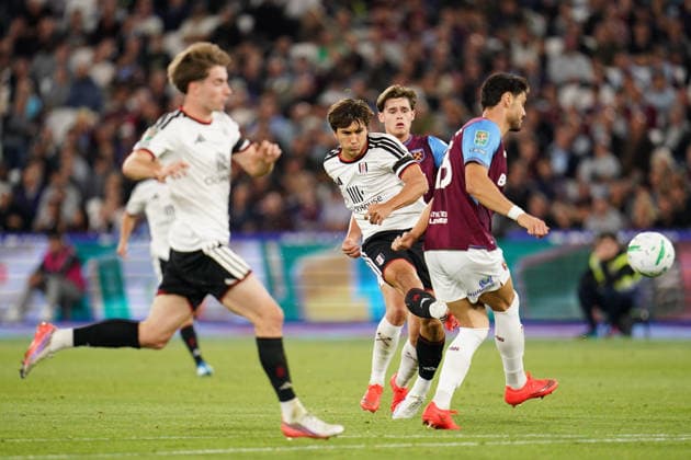Carabao Cup round 3 West Ham United v Fulham Gonzalo Garcia of Fulham has attempt on goal during the Carabao Cup round 3 match West Ham United vs Fulham at London Stadium, London, United Kingdom on 15 September 2026 (Photo by Harvey Murphy News Images) Copyright: xHarveyxMurphy NewsxImagesx