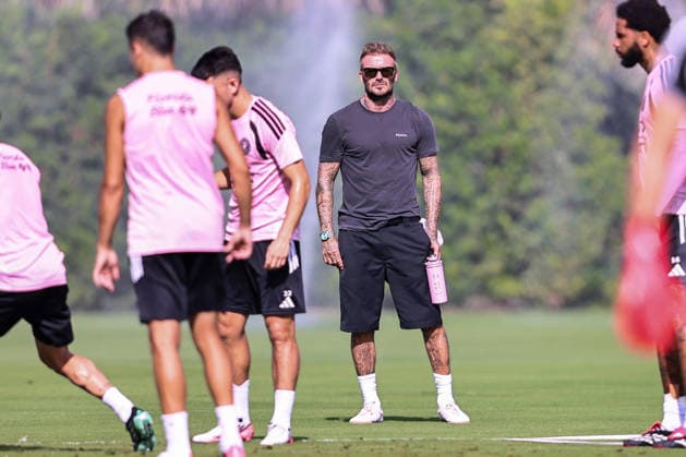 FORT LAUDERDALE, FL - SEPTEMBER 15: Co Owner David Beckham of Inter Miami CF is seen during an Inter Miami Training Session at Florida Blue Training Center ahead of the 2026 Michelob ULTRA Campeones Cup on September 15, 2026 in Fort Lauderdale, Florida. (Photo by Chris Arjoon Icon Sportswire) SOCCER: SEP 15 Inter Miami CF Training EDITORIAL USE ONLY Icon2609150000022