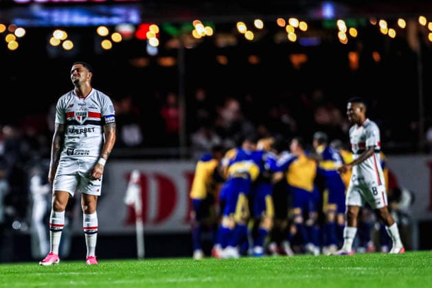 Sao Paulo and Boca Junior at Morumbis Stadium in Sao Paulo (SP), Brazil, on Tuesday, September 15, 2026. September 15, 2026, Sao Paulo, Sao Paulo, Brazil: SoO PAULO (SP), BRAZIL SEPTEMBER 15: Luciano of Sao Paulo reacts to a goal scored by Boca Juniors player Lozano during the match between Sao Paulo and Boca Juniors part of the 2026 Copa Sudamericana at Morumbis Stadium in Sao Paulo (SP), Brazil, on Tuesday, September 15, 2026., Credit:Marco Miatelo Avalon Copyright: xMarcoxMiatelox xAvalonx 1135150446