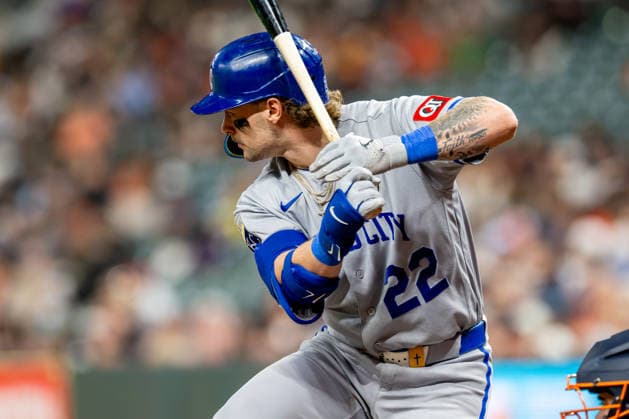 Major League Baseball - Kansas City Royals @ Houston Astros Kansas City Royals catcher Carter Jensen (22) is at bat against the Houston Astros during the fifth inning in Houston, on September 15, 2026. Houston Texas United States  Copyright: xRafaelxLopezx originalFilename:lopez-notitle260915_npQry.jpg
