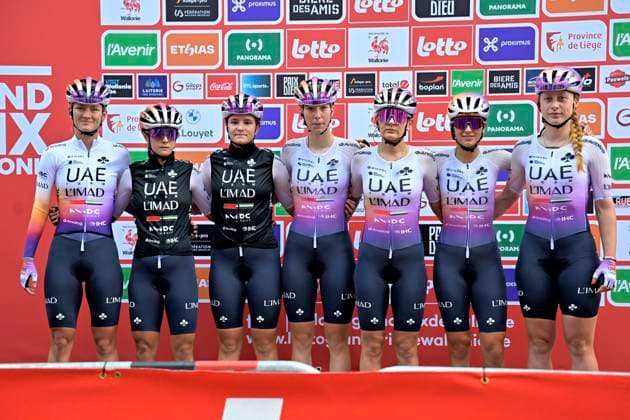 Grand Prix de Wallonie 2026 Cycling Race - Women CITADELLE DE NAMUR, BELGIUM - SEPTEMBER 16 : team UAE Team L IMAD during the 66th edition of Grand Prix de Wallonie an UCI ProSeries 1.Pro one day cycling road race for Women Elite of 127,3 km with start in Seraing and finish in Citadelle de Namur on September 16, 2026 in Citadelle de Namur, Belgium, 16 09 2026 ( Motordriver Pieter Van Herzeele - Citadelle de Namur Belgium  Copyright: xSesx