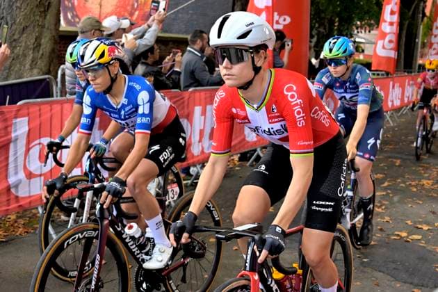 Grand Prix de Wallonie 2026 Cycling Race - Women CITADELLE DE NAMUR, BELGIUM - SEPTEMBER 16 : Dideriksen Amalie (DEN) of Cofidis Women Team during the 66th edition of Grand Prix de Wallonie an UCI ProSeries 1.Pro one day cycling road race for Women Elite of 127,3 km with start in Seraing and finish in Citadelle de Namur on September 16, 2026 in Citadelle de Namur, Belgium, 16 09 2026 ( Motordriver Pieter Van Herzeele - Citadelle de Namur Belgium  Copyright: xSesx