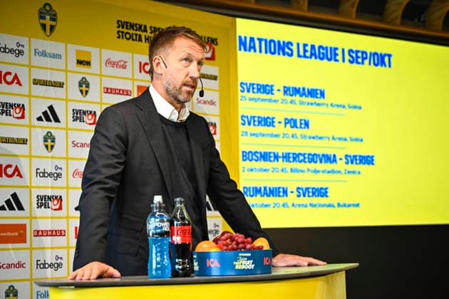 STOCKHOLM, SWEDEN 20260916 National soccer team head coach Graham Potter announces the roster for the Nations League STOCKHOLM, SWEDEN x12270x  Copyright: xMartinxPahlmblad TTx TRUPPPRESENTATION