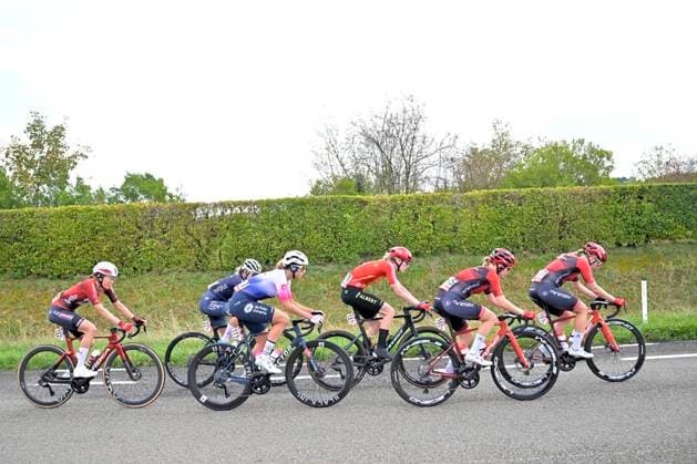 Grand Prix de Wallonie 2026 Cycling Race - Women CITADELLE DE NAMUR, BELGIUM - SEPTEMBER 16 : Meert Marieke (BEL) of Lotto Intermarché Ladies , Van Velzen Zoe of WV Schijndel (CLUB), Kloese Rose of Carbonbike Giordana Sofré by Gen Z (CLUB), Ranes Bye Camilla (NOR) of Minimax Cycling Team, Avoine Alison (FRA) of Ma Petite Entreprise, Turpeinen Viivi (FIN) of Minimax Cycling Team during the 66th edition of Grand Prix de Wallonie an UCI ProSeries 1.Pro one day cycling road race for Women Elite of 127,3 km with start in Seraing and finish in Citadelle de Namur on September 16, 2026 in Citadelle de Namur, Belgium, 16 09 2026 ( Motordriver Pieter Van Herzeele - Citadelle de Namur Belgium Copyright: xSesx