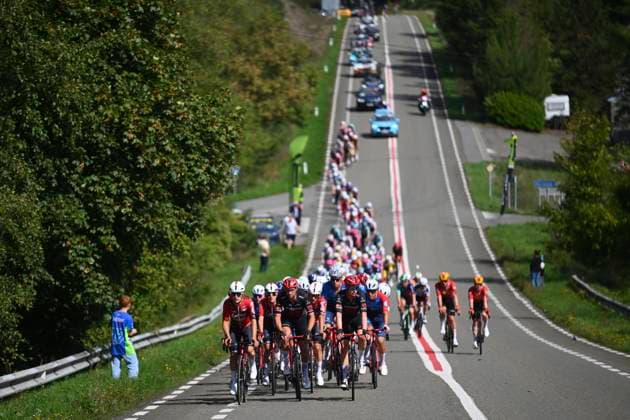 Grand Prix de Wallonie 2026 Cycling Race CITADELLE DE NAMUR, BELGIUM - SEPTEMBER 16 : illustration picture peloton during the 66th edition of Grand Prix de Wallonie an UCI ProSeries 1.Pro one day cycling road race for Men Elite of 196.8 km with start in Seraing and finish in Citadelle de Namur on September 16, 2026 in Citadelle de Namur, Belgium, 16 09 2026 ( Motordriver Kenny Verfaillie - Citadelle de Namur Belgium  Copyright: xVincentxKalutx