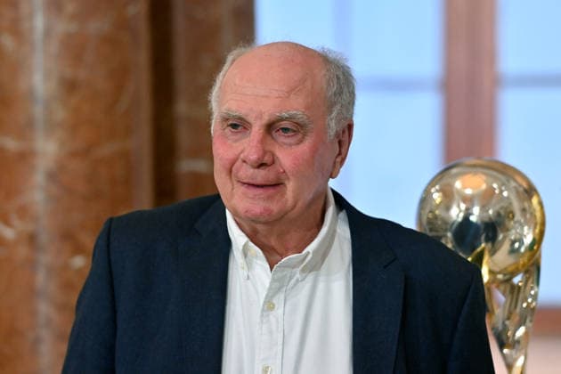 Uli HOENESS Höness, Honorary President of Bayern Munich, single image, cropped close-up, portrait,Portrait of Markus SÖDER, Minister-President of Bavaria and CSU Chairman, welcoming the championship teams of FC Bayern Munich in the Kuppelsaal at the State Chancellery in Munich on September 16, 2026