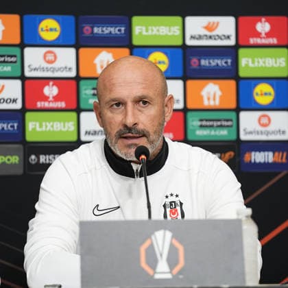 Ahead of the Besiktas v Olympique de Marseille - UEFA Europa League ISTANBUL, TURKIYE - SEPTEMBER 16: Besiktas head coach Vincenzo Italiano and his player Amir Murillo (not seen) answer questions during a press conference, PK, Pressekonferenz at BJK Nevzat Demir Facilities ahead of their UEFA Europa League Matchday 1 fixture against French side Olympique de Marseille, in Istanbul, Turkiye, on September 16, 2026. Adem Kutucu Anadolu Istanbul Turkey. Editorial use only. Please get in touch for any other usage.  Copyright: x2026xAnadoluxAdemxKutucux