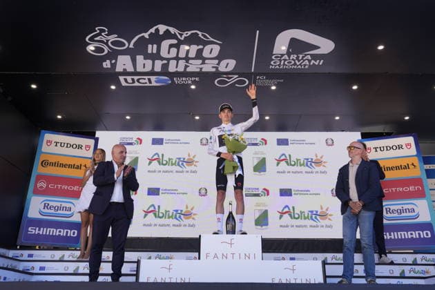 Mathys Rondel Maglia Bianca, Tudor Pro Cycling Team white jersey during the Giro d™Abruzzo, stage 2 from Popoli Terme to Caramanico Terme (143 km) - Abruzzo, Italy - Wednesday, September 16, 2026. - cycling.  Copyright: xFabioxFerrari LaPressex