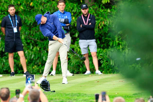 RECORD DATE NOT STATED 16th September 2026; Wentworth Golf Club, Virginia Water, Surrey, England; DP World Tour Golf, BMW PGA, Golf Herren Championship, Pro Am; Rory Mcilroy on the 16th hole off the tee ChrisxRoll