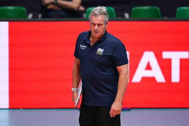 September 16, 2026: Head coach Gido Vermeulen of Sweden during the CEV EuroVolley 2026 group stage volleyball match between Sweden and Slovakia on September 16, 2026 in Modena. Photo by Matteo Gribaudi, BILDBYRAN COP 18 XY0130 volleyball volleyball volleyball European Championships Sweden Slovakia CEV EuroVolley 2026 Sweden Slovakia bbeng  Copyright: MATTEOxGRIBAUDI BB260916BB175