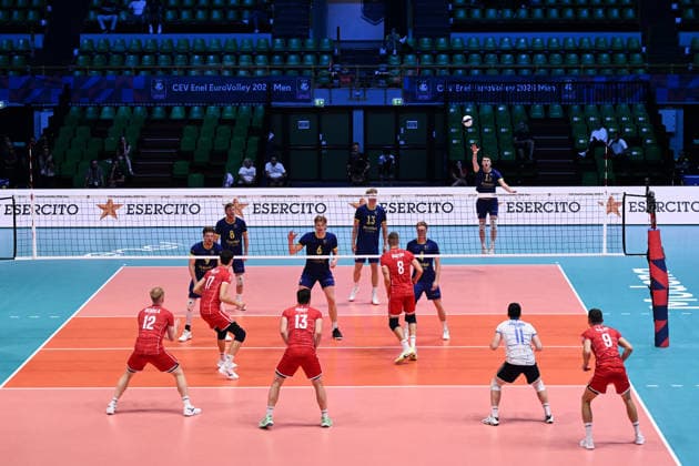 260916 General view during the CEV EuroVolley 2026 group stage volleyball match between Sweden and Slovakia on September 16, 2026 in Modena. Photo by Matteo Gribaudi, BILDBYRAN COP 18 XY0130 volleyball volleyball volleyball European Championships Sweden Slovakia CEV EuroVolley 2026 Sweden Slovakia bbeng  Copyright: MATTEOxGRIBAUDI BB260916BB182