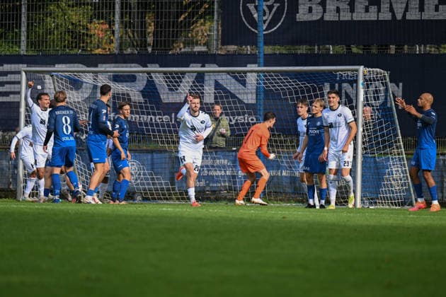 September 16, 2026, GER, Soccer, Regionalliga Nord, Matchday 9, 2026–2027 Season, Bremen, Stadion am Panzenberg, Bremer SV vs. VfB Oldenburg, Goal 0–1 by Marc SCHRÖDER SCHROEDER VfB Oldenburg 20 Bremen Stadion am Panzenberg Bremen Germany Copyright: xnordphotoxGmbHx xRojahnx