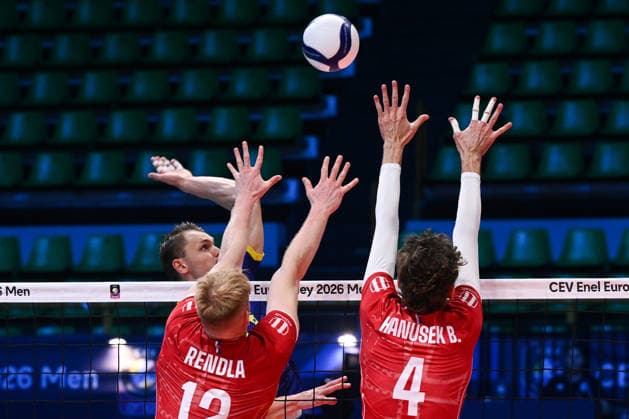 September 16, 2026: Jacob Link of Sweden during the CEV EuroVolley 2026 group stage volleyball match between Sweden and Slovakia on September 16, 2026 in Modena. Photo by Matteo Gribaudi, BILDBYRAN COP 18 XY0130 volleyball volleyball volleyball European Championships Sweden Slovakia CEV EuroVolley 2026 Sweden Slovakia bbeng  Copyright: MATTEOxGRIBAUDI BB260916BB205