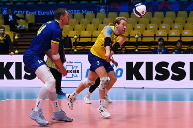 September 16, 2026: Joel Andersson of Sweden during the CEV EuroVolley 2026 group stage volleyball match between Sweden and Slovakia on September 16, 2026 in Modena. Photo by Matteo Gribaudi, BILDBYRAN COP 18 XY0130 volleyball volleyball volleyball European Championships Sweden Slovakia CEV EuroVolley 2026 Sweden Slovakia bbeng  Copyright: MATTEOxGRIBAUDI BB260916BB211