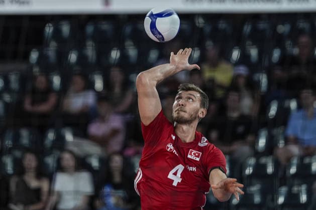 Turkiye v Latvia - CEV EuroVolley 2026 Men CLUJ, ROMANIA - SEPTEMBER 16: Ahmet Samet Baltaci of Turkiye in action during the CEV 2026 European Men s Volleyball Championship Group D match between Turkiye and Latvia at BT Arena in Cluj, Romania, on September 16, 2026. Osmancan Gurdogan Anadolu Cluj-Napoca Romania. Editorial use only. Please get in touch for any other usage.  Copyright: x2026xAnadoluxOsmancanxGurdoganx