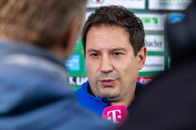 Argirios Giannikis, head coach of 1 FC Saarbrücken, in an interview with Magenta Sport GER; SC Preussen Münster vs. 1 FC Saarbrücken, soccer, 3. Liga, Matchday 6, 2026–2027 season, September 16, 2026 DFL regulations prohibit the use of photographs as image sequences and or quasi-video GER, SC Preussen Münster vs. 1 FC Saarbrücken, soccer, 3. Liga, Matchday 6, 2026–2027 season, September 16, 2026, Münster Copyright: xEibner-Pressefoto JanxRollingerx EP_JSK