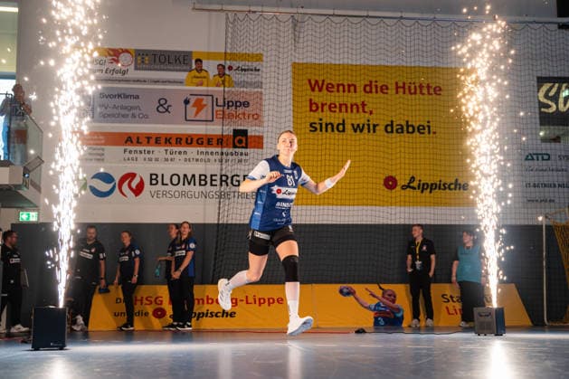 HSG Blomberg Lippe GER vs. BSV Sachsen Zwickau GER, Handball, Women s Handball Bundesliga 1, Matchday 4, 2026–2027 Season, Blomberg, September 16, 2026—Karolina Jurenczyk of HSG Blomberg Lippe, 81, during the warm-up at the Blomberg Synflex Arena on Ulmenallee, Germany