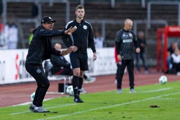 3rd League, Fortuna Cologne vs. SV Wehen Wiesbaden, September 16, 2026; Matthias Mink, Fortuna Cologne Head Coach; 3rd League, Fortuna Cologne vs. SV Wehen Wiesbaden, Matchday 6, on September 16, 2026, Südstadion, Cologne DFB regulations prohibit any use of photographs as image sequences and or quasi-video Copyright: xBEAUTIFULxSPORTS Meuselx