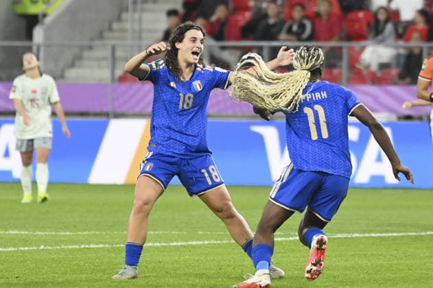 IPA88604258 - Karen Appiah (ITA) celebrating after scoring a goal during the Round of 16 match of the FIFA U-20 Women s World Cup between Italy and China PR in Sosnowiec, Poland, on September 16, 2026  Copyright: xMichalxDubiel IPAxSportx xx IPA88604258