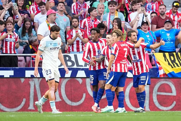 September 16, 2026, Madrid, Madrid, Spain: Jonathan David of Atletico de Madrid celebrates after scoring his team s first goal during the Spanish League, LaLiga EA Sports, football match played between Atletico de Madrid and CA Osasuna at Riyadh Air Metropolitano stadium on September 16, 2026, in Madrid, Spain. Madrid Spain - ZUMAa181 20260916_zaa_a181_021 Copyright: xOscarxJ.xBarrosox