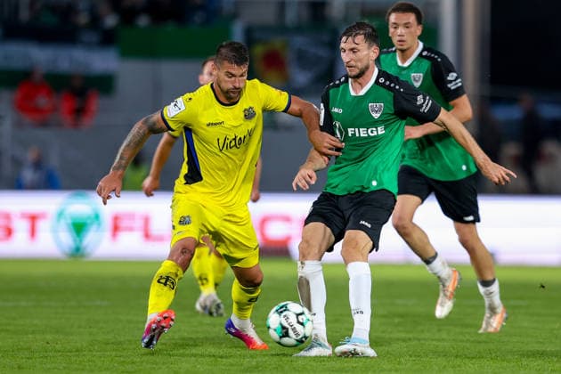 September 16, 2026, xkwix, Soccer, 3rd Division, Preußen Münster vs. 1. FC Saarbrücken, Preußenstadion, Matchday 6, 2026–2027 season xxxxxxxxxxxxx DFB regulations prohibit any use of photographs as image sequences and or quasi-video. Photo: xKamilxWilkowskixPressefotoKochx, North Rhine-Westphalia, Germany