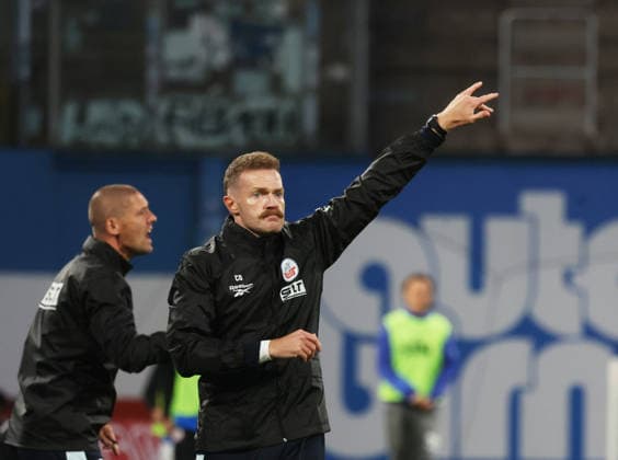 FC Hansa Rostock vs. VFB Stuttgart II, Rostock, September 16, 2026, Soccer 3. Liga, FC Hansa Rostock vs. VFB Stuttgart II, Yannic Thiel, Coach of FC Hansa Rostock, Rostock, Ostseestadion, Mecklenburg-Western Pomerania, Germany