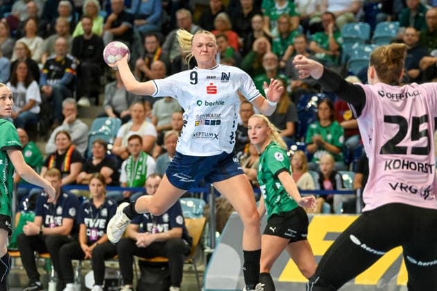 Fanny Elovson, SU Neckarsulm, No. 9 (GER), VfL Oldenburg vs. SU Neckarsulm, ALSCO Women s Handball Bundesliga, Matchday 4, 2026–2027 Season, September 16, 2026, VfL Oldenburg vs. SU Neckarsulm, ALSCO Women’s Handball Bundesliga, Matchday 4, 2026–2027 season, September 16, 2026, Oldenburg Copyright: xEibner-Pressefoto RobertxGertzenx EP_RGN