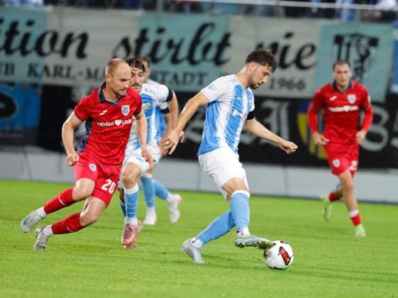 CFC vs. SV Babelsberg 03, September 16, 2026, Chemnitz, eins Stadium on Gellertstrasse, Sports, Soccer, Northeast Regional League 2026–2027, Matchday 9, CFC, CFC vs. SV Babelsberg 03 (from left to right: Tobias Hasse and Tom Baumgart), Chemnitz, Saxony, Germany