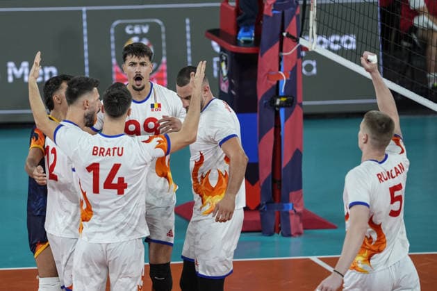 France v Romania - CEV EuroVolley 2026 Men CLUJ-NAPOCA, ROMANIA - SEPTEMBER 16: Players of Romania celebrate after a point during the CEV 2026 European Men s Volleyball Championship Group D match between France and Romania at BT Arena in Cluj-Napoca, Romania, on September 16, 2026. Osmancan Gurdogan Anadolu Cluj Romania. Editorial use only. Please get in touch for any other usage.  Copyright: x2026xAnadoluxOsmancanxGurdoganx