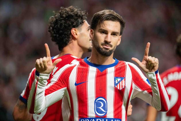 RECORD DATE NOT STATED 16th September 2026; Riyadh Air Metropolitano, Madrid, Spain; Spanish La Liga Football, Atletico Madrid versus Osasuna; & xc1;lex Baena (10) of Atletico de Madrid celebrates his goal. 3-0 for Atl& xe9;tico de Madrid. Min 82 AdelinaxCobos