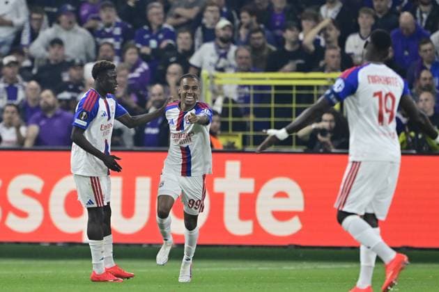 RSC Anderlecht v Olympique Lyon - UEFA Europa League ANDERLECHT, BELGIUM - SEPTEMBER 16 : Nartey Noah midfielder of Olympique Lyonnais celebrating scoring a goal during the UEFA Europa League 2026 27 League Phase MD1 match between RSC Anderlecht and Olympique Lyon on September 16, 2026 in Anderlecht, Belgium, 16 09 2026 Anderlecht Belgium  Copyright: xJanxDexMeuleneirx