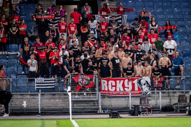 STURM GRAZ - RENNES Fans of Rennes during the matchday 1 of UEFA Europa league - league phase football match between SK Sturm Graz and Rennes at the Stadium Graz Liebenau. Graz, Austria, September 16, 2026. Photo by Branislav Racko Copyright: xx _BRR9022