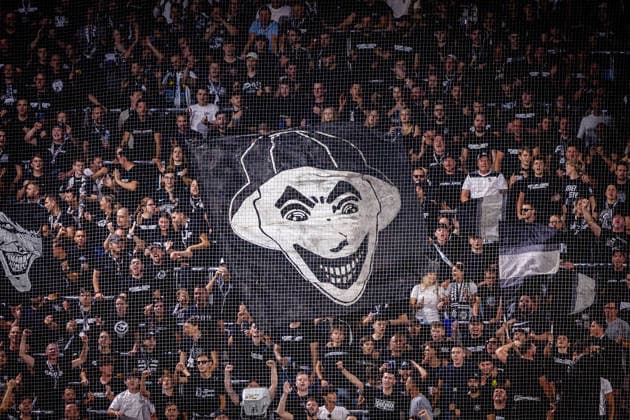 STURM GRAZ - RENNES Fans of Sturm during the matchday 1 of UEFA Europa league - league phase football match between SK Sturm Graz and Rennes at the Stadium Graz Liebenau. Graz, Austria, September 16, 2026. Photo by Branislav Racko Copyright: xx 080A1788