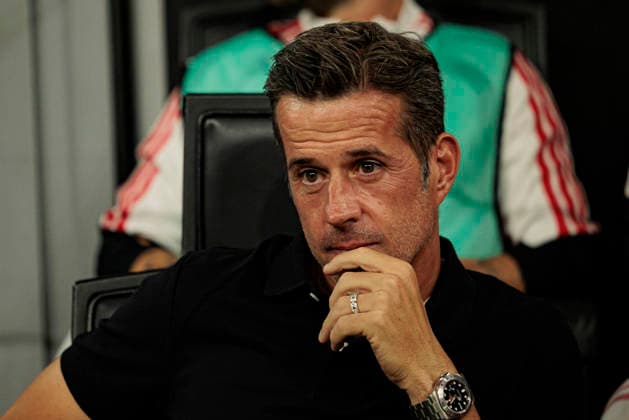 Marco Silva seen during UEFA Europa League MD1 game between teams of AC Milan and SL Benfica (Maciej Rogowski Ball Raw Images) Milan San Siro Italy Copyright: xMaciejxRogowskix maciejrogowski_acmilan_slbenfica_2627_2-23