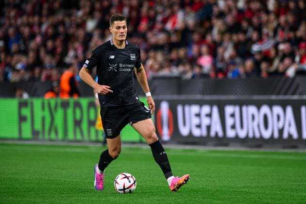LEVERKUSEN, GERMANY - 16 SEPTEMBER, 2026: Patrik Schick of Bayer 04 Leverkusen, Germany - The UEFA Europa League match Bayer 04 Leverkusen vs. NK Celje at BayArena.  Copyright: xVitaliixKliuievx