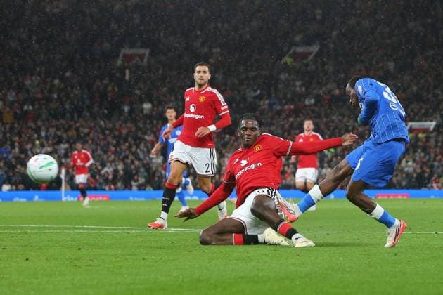 Malick Yalcouye of Brighton fails to score a good chance Manchester United, ManU v Brighton & Hove Albion, EFL Carabao Cup, Football, Old Trafford, UK - 16 Sep 2026Manchester Old Trafford United Kingdom EDITORIAL USE ONLY No use with unauthorised audio, video, data, fixture lists, club league logos or live services. Online in-match use limited to 120 images, no video emulation. No use in betting, games or single club league player publications.  Copyright: xPhilxOldham Shutterstockx 17154491ab