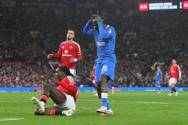 Malick Yalcouye of Brighton dejected following a failed chance to score Manchester United, ManU v Brighton & Hove Albion, EFL Carabao Cup, Football, Old Trafford, UK - 16 Sep 2026Manchester Old Trafford United Kingdom EDITORIAL USE ONLY No use with unauthorised audio, video, data, fixture lists, club league logos or live services. Online in-match use limited to 120 images, no video emulation. No use in betting, games or single club league player publications.  Copyright: xPhilxOldham Shutterstockx 17154491ac
