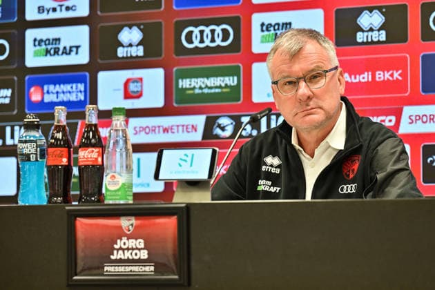 3rd Division: FC Ingolstadt vs. TSG 1899 Hoffenheim II, September 16, 2026, INGOLSTADT, GERMANY September 16. Pictured: Jörg JAKOB, FC Ingolstadt press officer. Isolated photo from the post-match press conference following the 3. Liga match between FC Ingolstadt and TSG Hoffenheim II on Matchday 6 at the Audi Sportpark. Copyright: xBEAUTIFULxSPORTS Goldbergx