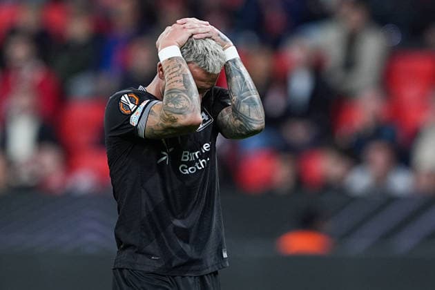 September 16, 2026, xydrx, Men s, Soccer, Europa League, Bayer 04 Leverkusen vs. NK Celje, 2026–2027 season, BayArena: Aleix Garcia of Bayer 04 Leverkusen, 24, is frustrated over a missed opportunity. Regulations prohibit any use of photographs as image sequences and or quasi-video. Copyright: HMBxMedia YannisxDreimann