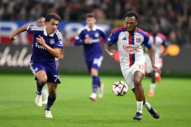 RSC Anderlecht v Olympique Lyon - UEFA Europa League ANDERLECHT, BELGIUM - SEPTEMBER 16 : Maamar Ali defender of RSC Anderlecht, Openda Lois forward of Olympique Lyonnais during the UEFA Europa League 2026 27 League Phase MD1 match between RSC Anderlecht and Olympique Lyon on September 16, 2026 in Anderlecht, Belgium, 16 09 2026 Anderlecht Belgium  Copyright: xNicoxVereeckenx