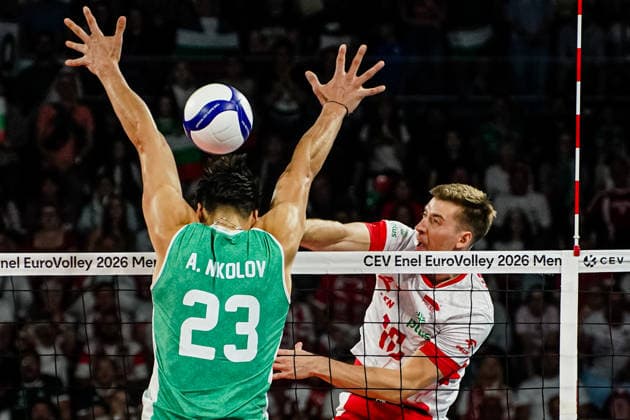 Volleyball - CEV EuroVolley 2026 Group B - Poland vs Bulgaria - 09.16.2026 SOFIA, BULGARIA - September 16th: Kamil Semeniuk, 16 of Poland during CEV EuroVolley 2026, Group B match between Poland vs Bulgaria at Arena 8888 in Sofia, Bulgaria, on September 16th, 2026 in Sofia, Bulgaria. Copyright: xYulianxTodorovx
