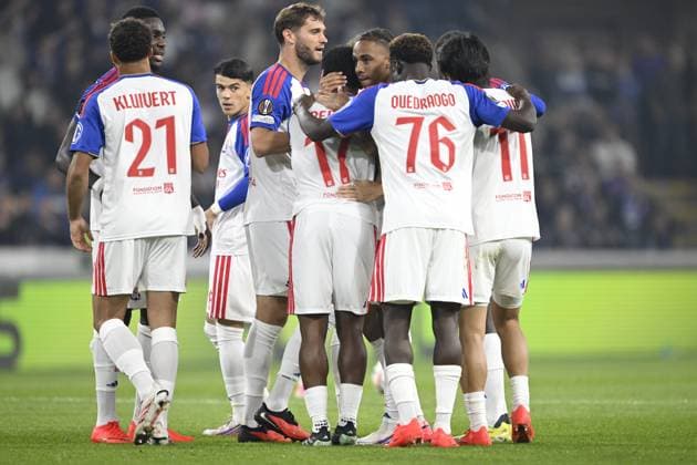 RSC Anderlecht v Olympique Lyon - UEFA Europa League ANDERLECHT, BELGIUM - SEPTEMBER 16 : Nartey Noah midfielder of Olympique Lyonnais celebrating scoring a goal (0-1) during the UEFA Europa League 2026 27 League Phase MD1 match between RSC Anderlecht and Olympique Lyon on September 16, 2026 in Anderlecht, Belgium, 16 09 2026 Anderlecht Belgium  Copyright: xNicoxVereeckenx