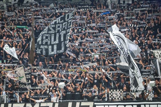 SOCCER - UEFA EL, Sturm vs Rennais GRAZ,AUSTRIA,16.SEP.26 - SOCCER - UEFA Europa League, Sturm Graz vs Stade Rennais FC. Image shows the fans of Sturm.  GEPAxpictures xAvnixRetkoceri