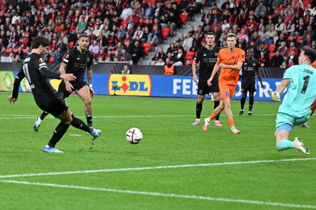 September 16, 2026, GER, Soccer, Men s, Europa League, 2026–2027 Season, Matchday 1 of the group stage, Bayer 04 Leverkusen (GER) vs. NK Celje (SVN); scoring opportunity for Martin Terrier (Leverkusen 11); DFB and DFL regulations prohibit any use of photographs as image sequences and or quasi-video; Leverkusen BayArena, NRW, Germany Copyright: xNordphoto Meuterx