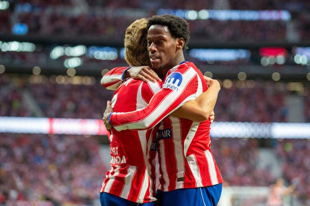 RECORD DATE NOT STATED 16th September 2026; Riyadh Air Metropolitano, Madrid, Spain; Spanish La Liga Football, Atletico Madrid versus Osasuna; Kang in Lee (7) of Atletico de Madrid celebrates his goal with Jonathan David (15) AdelinaxCobos