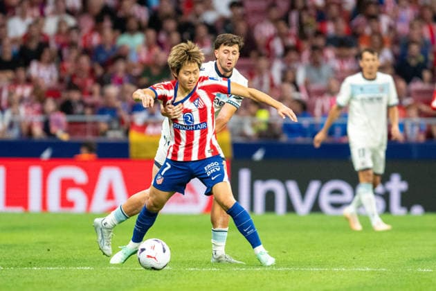 RECORD DATE NOT STATED 16th September 2026; Riyadh Air Metropolitano, Madrid, Spain; Spanish La Liga Football, Atletico Madrid versus Osasuna; Kang in Lee (7) of Atletico de Madrid on the ball AdelinaxCobos