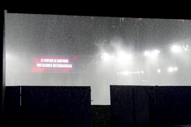 Levante UD v Athletic Club - LaLiga EA Sports 2026 27 The LaLiga match between Levante and Athletic Club Bilbao is suspended due to a severe storm in Valencia, Spain, at Ciutat de Valencia Stadium on September 16, 2026. valencia Spain  Copyright: xJosexMiguelxFernandezx originalFilename:fernandezdevelascosanz-levanteu260916_npgmP.jpg