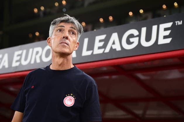 UEFA Europa League - Olympiacos FC vs Jagiellonia BiaÅ‚ystok - Imanol Alguacil Coach of Olympiacos FC in action during the UEFA Europa League Phase matchday 1 soccer match between Olympiacos FC and Jagiellonia BiaÅ‚ystok at the Georgios Karaiskakis Stadium in Piraeus, Greece, 16 September 2026. IMAGO ONE INCH PRODUCTIONS PIRAEUS GREECE Copyright: xONExINCHxPRODUCTIONSx 7088866